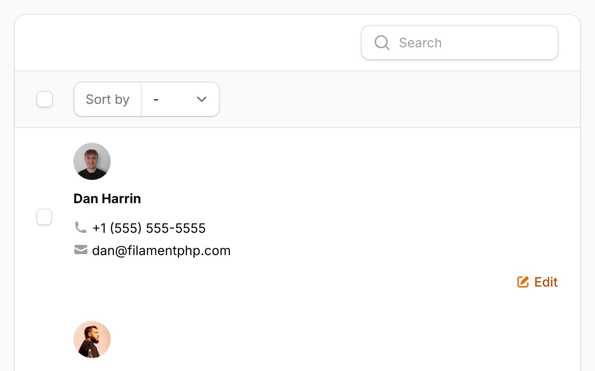 Table with a stack on mobile