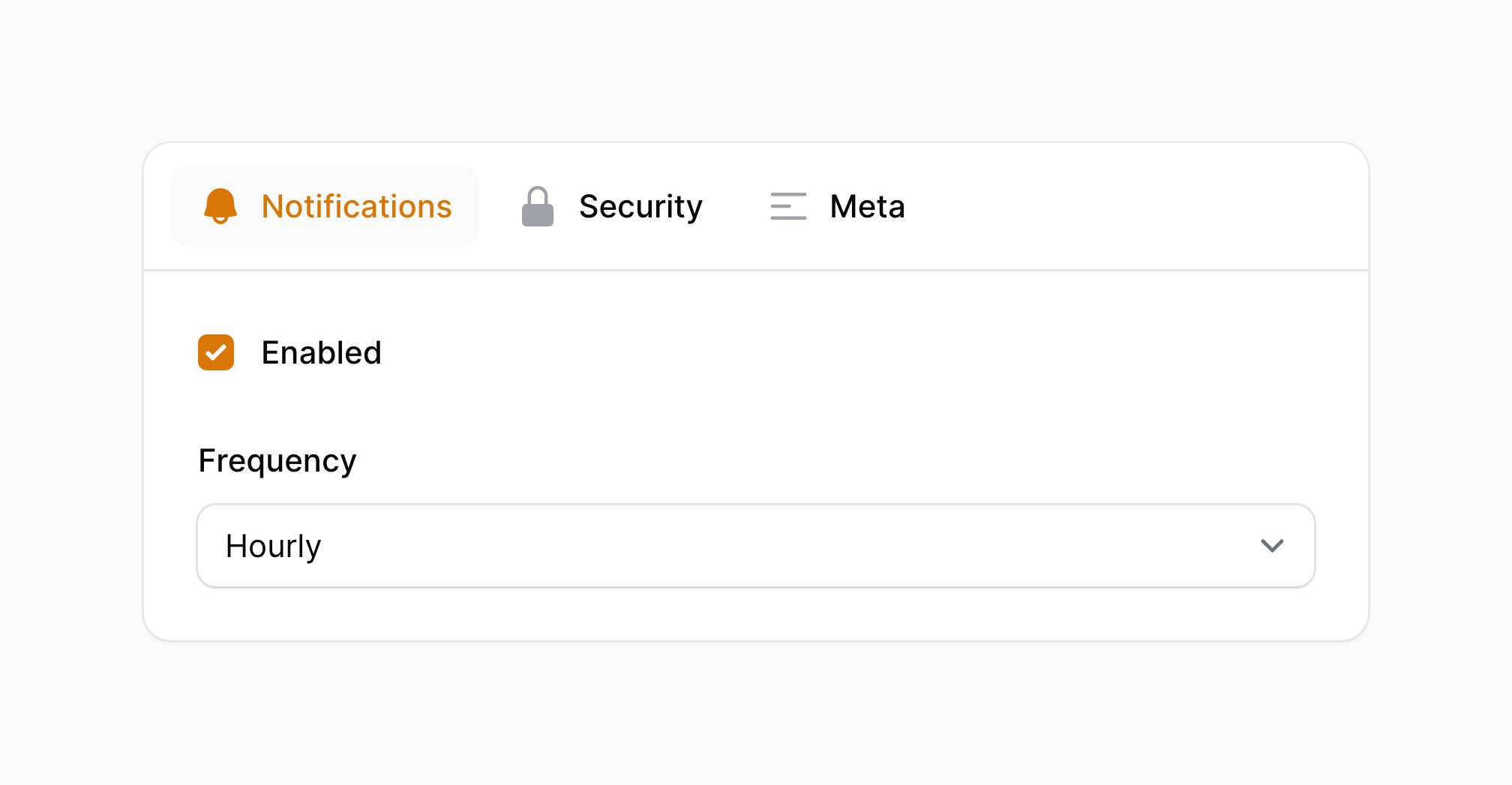 Tabs with icons
