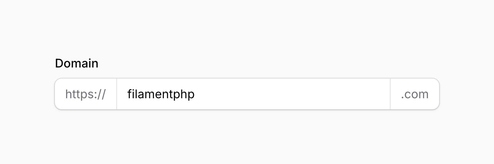 Text input with affixes