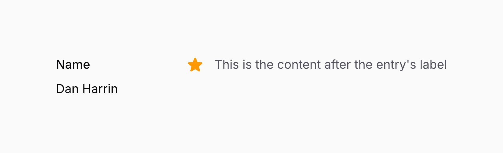 Infolist entry with extra content after label