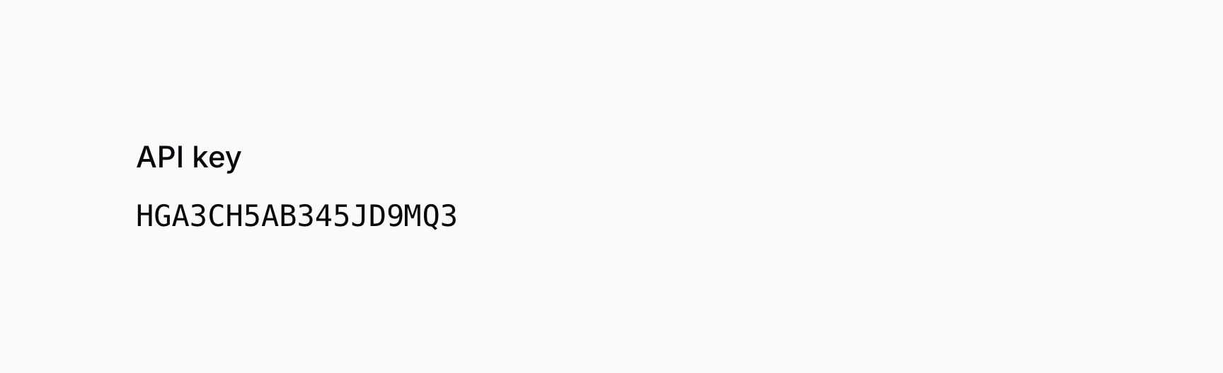 Text entry in a monospaced font