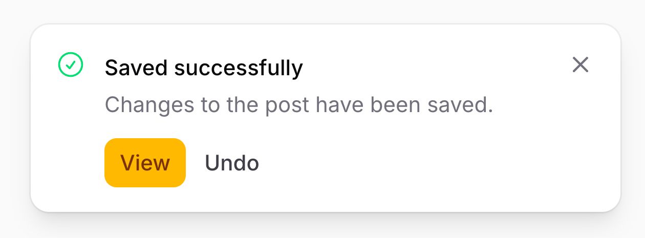Notification with actions