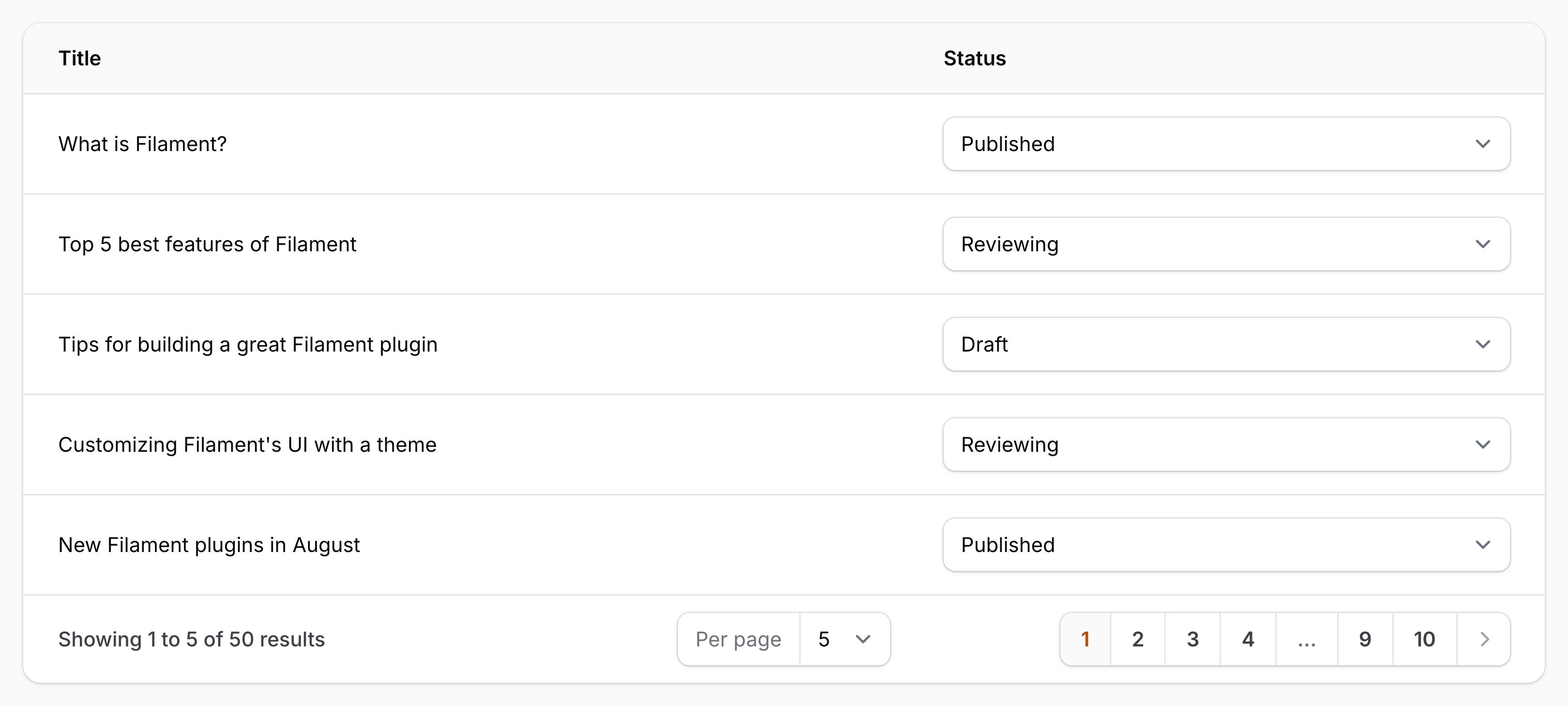 Select column