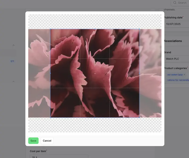 File Upload Aspect Ratio Cropper Screenshot
