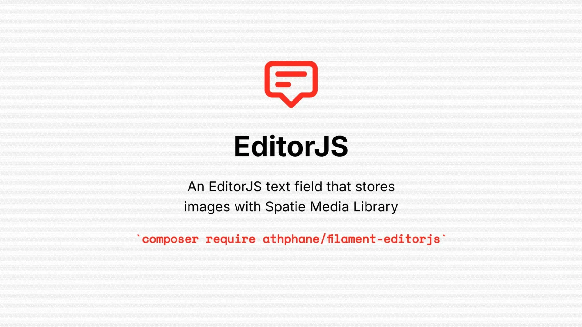 EditorJs by Athfan Khaleel - Filament