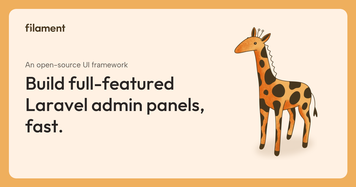Build a Laravel Admin Panel with Filament - Filament